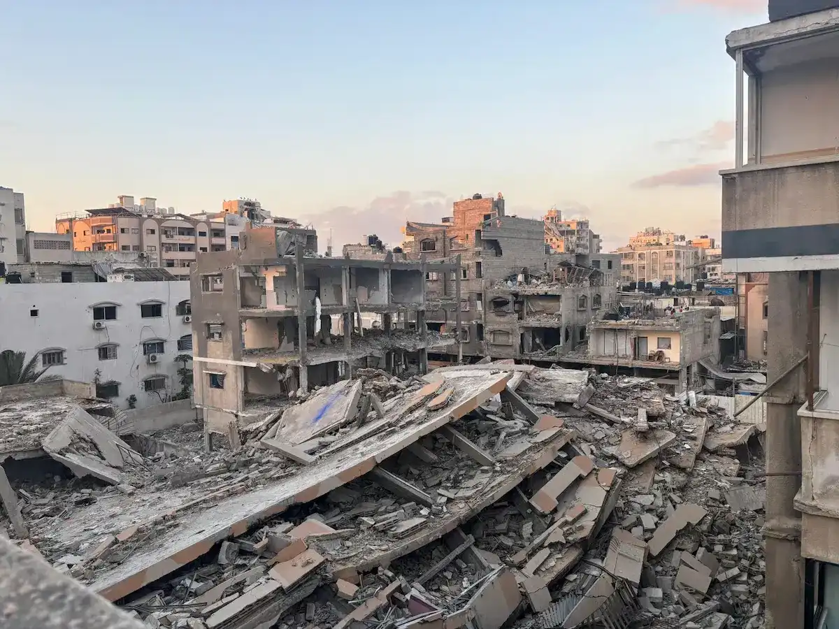 اثار الدمار في غزة