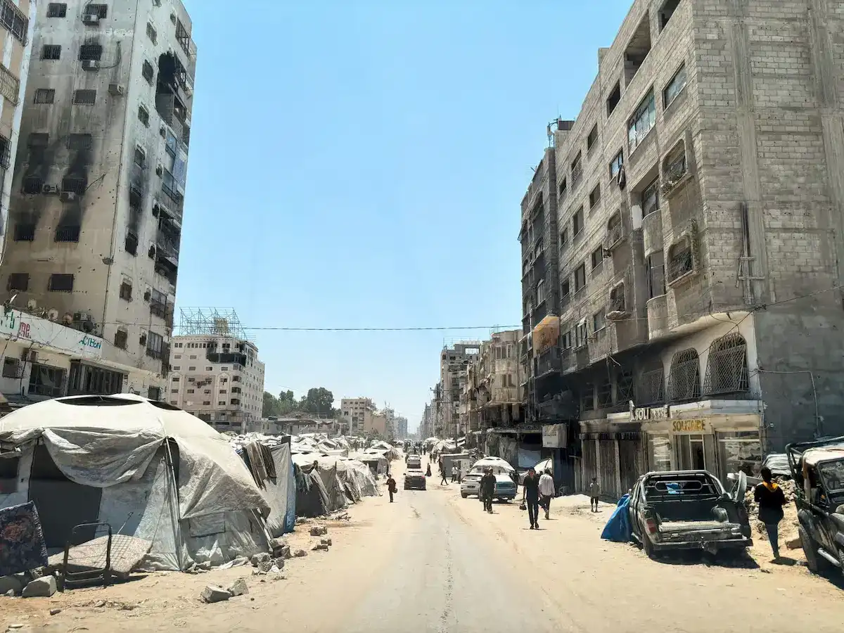 اثار الدمار في غزة