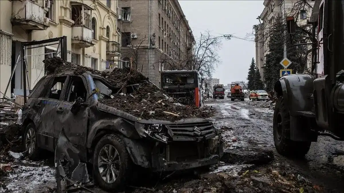 اثار الدمار في كييف