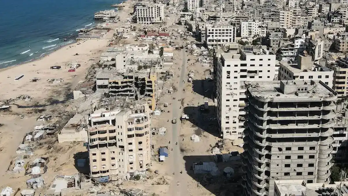 اثار الدمار في غزة